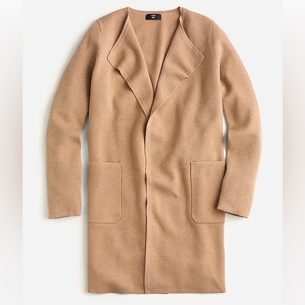 NWT - J. Crew Juliette collarless sweater-blazer